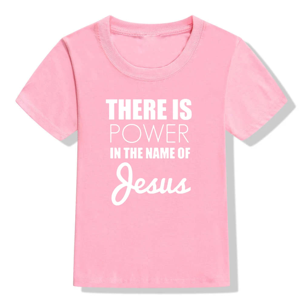 There Is Power In The Name of Jesus Kids Short Sleeve