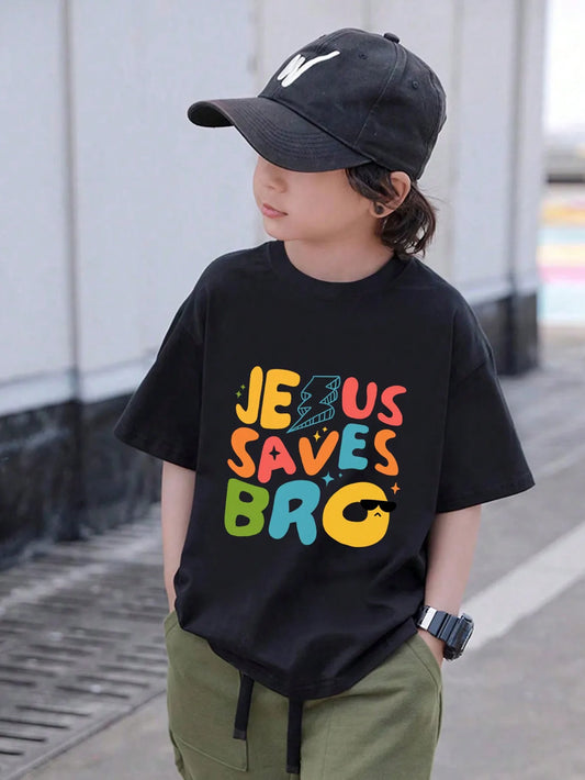 Jesus Saves Bro Kid Boy Girl T-shirt kids