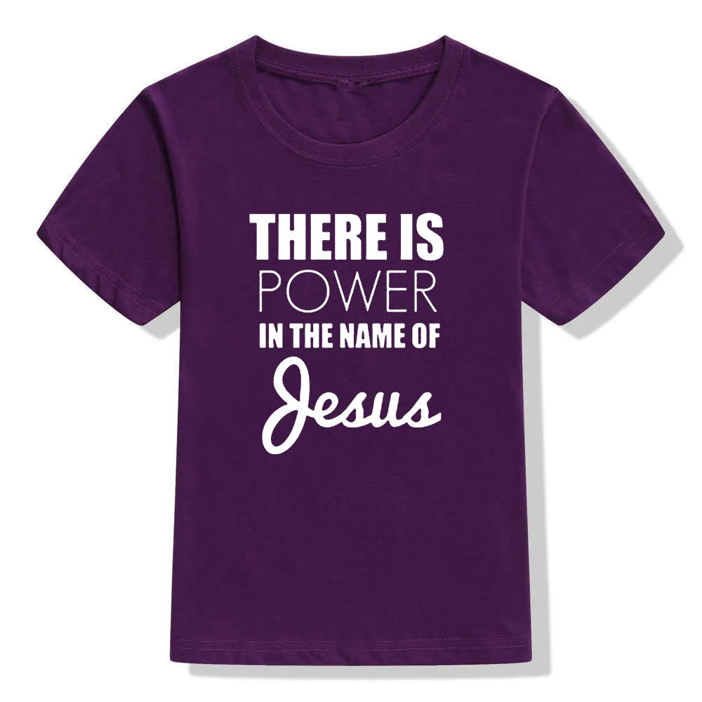There Is Power In The Name of Jesus Kids Short Sleeve
