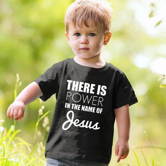 There Is Power In The Name of Jesus Kids Short Sleeve