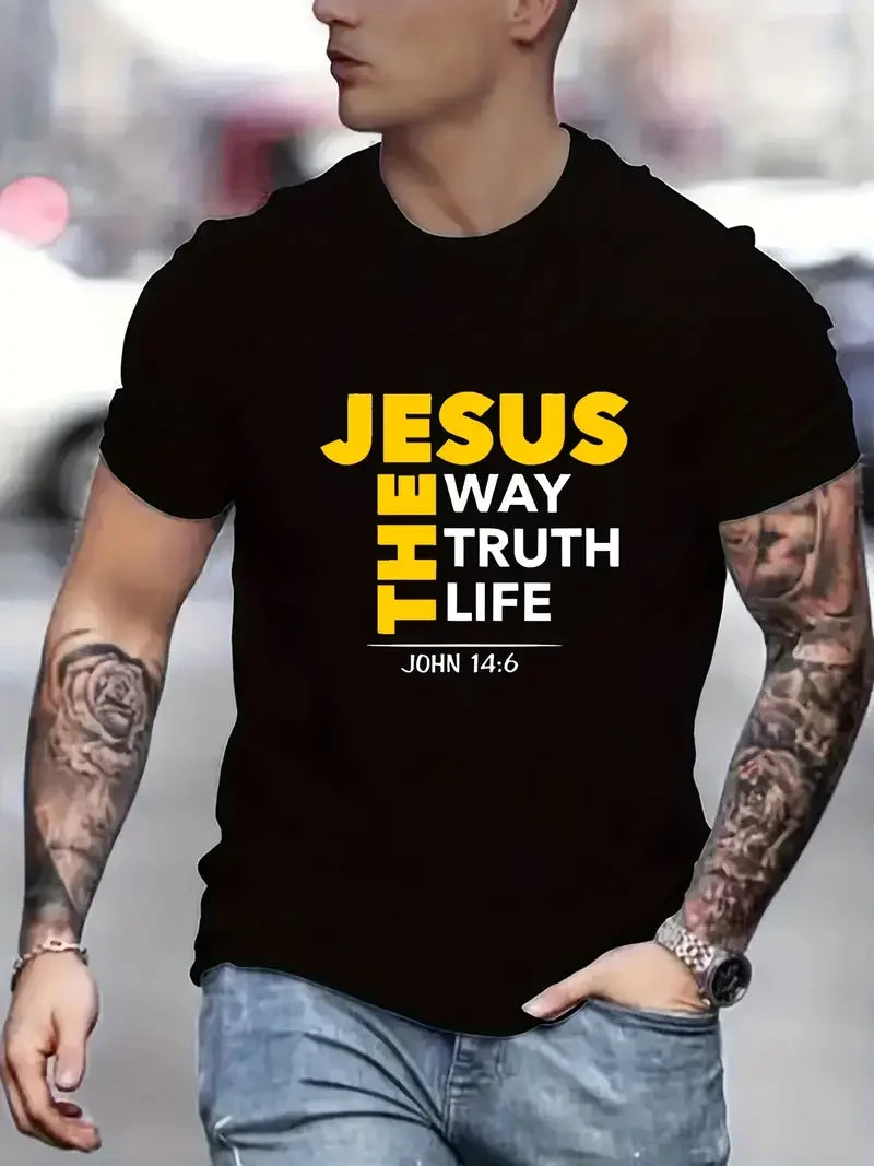 Christian graphic T-shirt for men