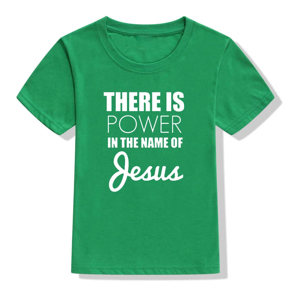 There Is Power In The Name of Jesus Kids Short Sleeve