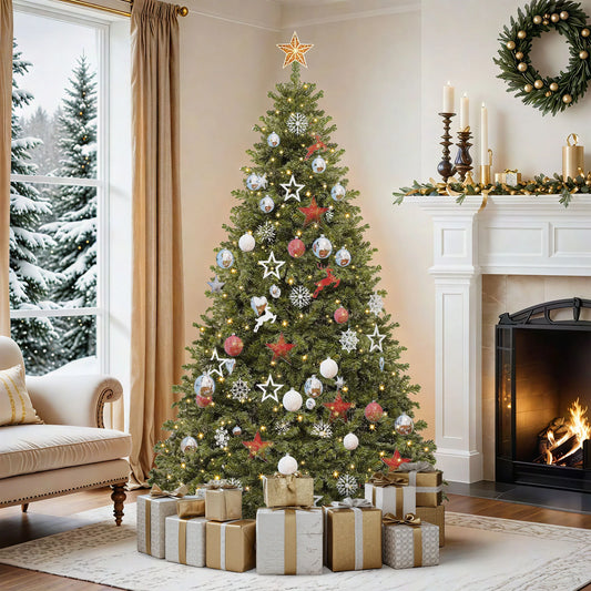 7.5ft  Artificial Christmas Tree with LED lights
