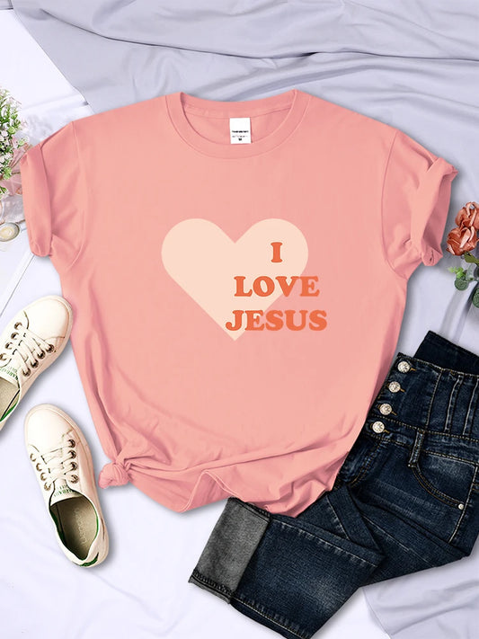 I Love Jesus Give You My Heart Womens T Shirt