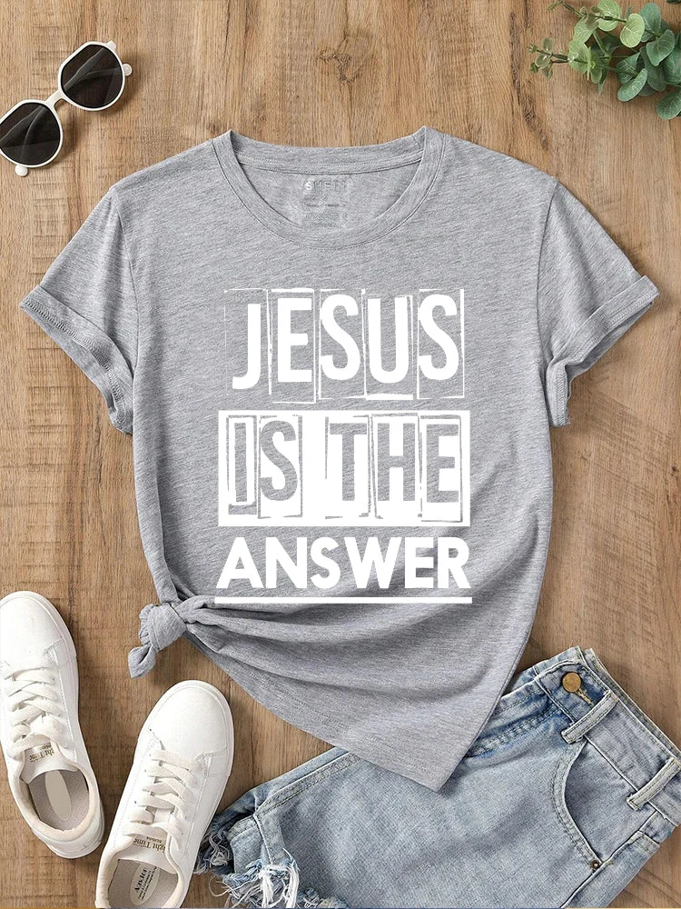 Jesus Is the Answer Letter T-shirt